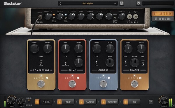 Blackstar「St. James Suite」もう実機はいらないかもしれない！実機アンプの音・質感・演奏感をデジタルで完全再現した、Blackstarが本気で設計したギターアンプ＆エフェクトプラグイン｜DTMプラグインセール