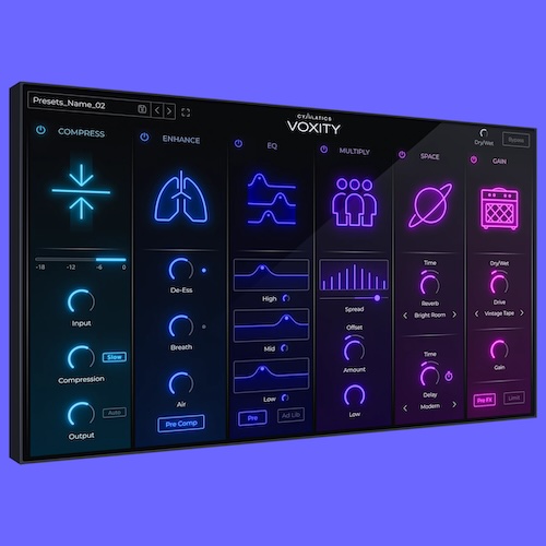 Cymatics「Voxity」ボーカルに必要なすべての処理を1つにまとめて、誰でも簡単にプロっぽい仕上がりを実現できるボーカルミックスツール｜DTMプラグインセール
