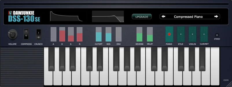 DAWJunkie「DSS-130SE」ローファイ好き、レトロサウンド好き必見！1987年製のYamaha PSS-130をそのまま再現したソフト音源｜DTMプラグインセール