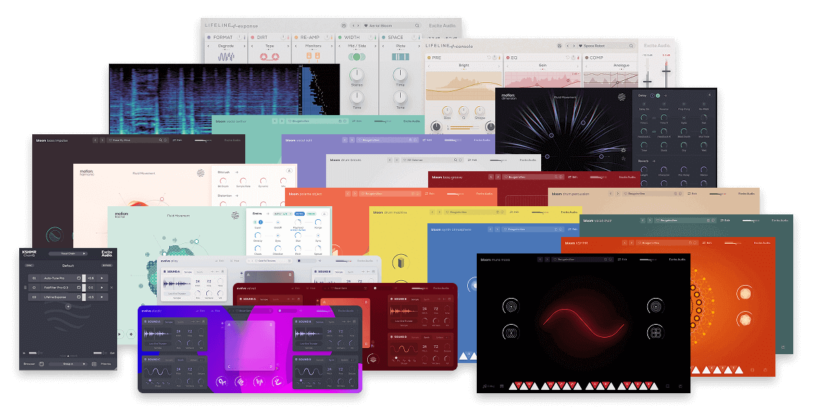 Excite Audio「Excite Audio Bundle」21種類の革新的プラグイン＆音源コレクションが登場！オールインワンバンドル｜DTMプラグインセール
