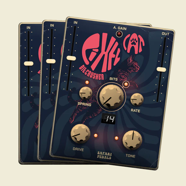 Safari Pedals「Pixel Cat」ざらつきと空間が同居するローファイ系ビットクラッシャー！音に奥行きとレトロな個性を加えたい人におすすめの多機能エフェクトプラグイン｜DTMプラグインセール