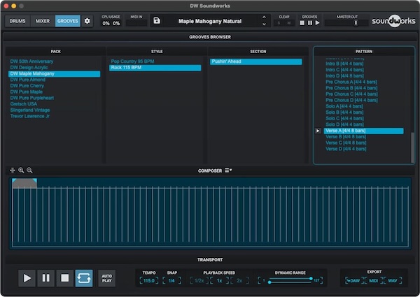 Roland「DW Soundworks」超高解像度サンプリングとリアルな演奏感を両立！DWとRolandが生んだ、多ジャンル対応・拡張性も充実のプロ仕様ドラム音源｜DTMプラグインセール