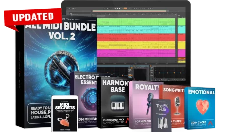 Soundmasters「ALL MIDI Bundle 2」音楽理論が分からなくてもOK！作曲初心者でもプロのようなコード進行とメロディがすぐに作れる、12,000の高品質MIDI素材を収録した作曲支援ツールの決定版｜DTMプラグインセール