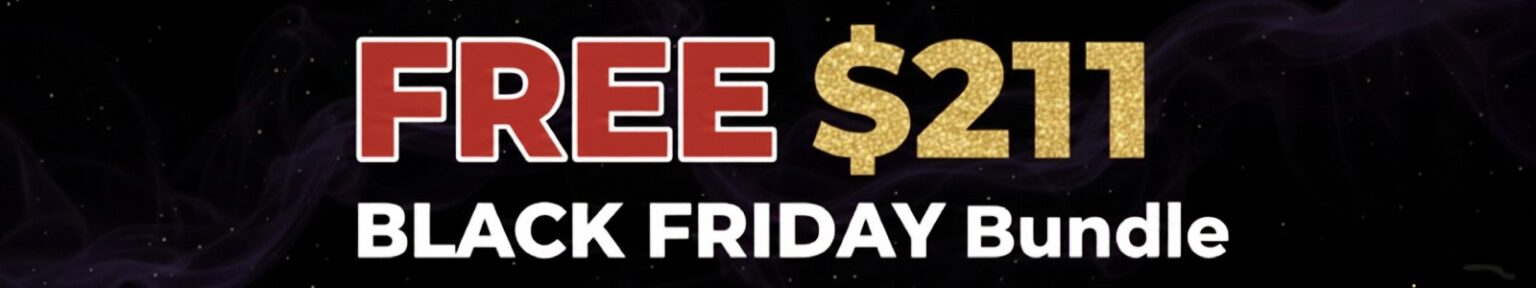 「FREE $211 BLACK FRIDAY BUNDLE」11,000以上のドラムサンプル、幻想的パッド、近未来的サウンド、シネマティックな金物、神秘的ボイス素材まで網羅!完全無料で手に入る$211相当バンドル|DTMプラグインセール