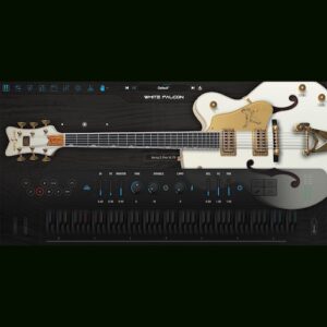Ample Sound「Ample Guitar WF」1959年製グレッチ・ホワイトファルコンのヴィンテージサウンドをスタジオに！ピアノロールとギタータブのデュアルビュー、弦の視覚化システム、革新的なストラム&コードシステムを搭載した次世代ギター音源｜DTMプラグインセール