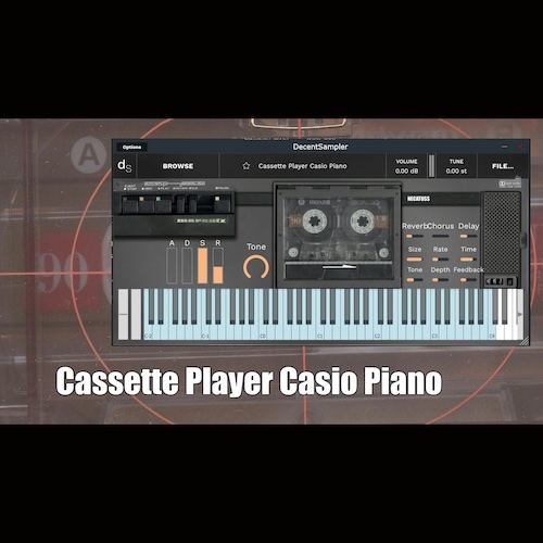 Necatuss「Cassette Player Casio Piano」ローファイDTMに最高の選択肢！カシオPT-100の懐かしいシンセピアノ音を再現した、温かくてチープな音が魅力の無料VST｜DTMプラグインセール