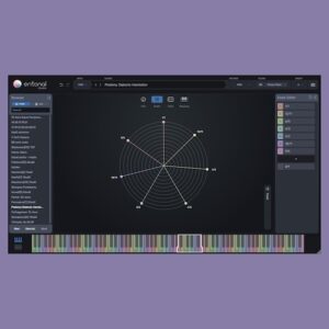 Node Audio「Entonal Studio」あなたの愛用シンセサイザーを微分音楽器に変える直感的なチューニング革命！放射状グラフと柔軟なキーボードマッピングで個々の音程を簡単に調律し、VST/AU音源をホスティング可能な次世代マイクロトーナル・プラグイン｜DTMプラグインセール