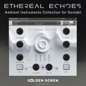 Golden Screw Studio「Ethereal Echoes」映画・ゲーム・瞑想音楽・サウンドデザインまで幅広く活用可能！765の高音質サンプルと75プリセットで、音の空間演出”が誰でもできる万能ツール｜DTMプラグインセール