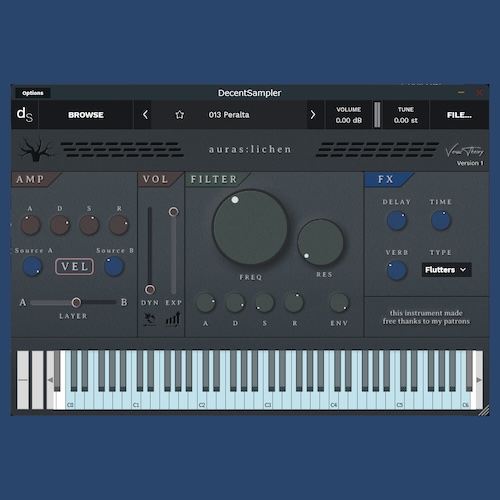Venus Theory「auras:lichen」Soma Terraの唯一無二な有機的サウンドを完全再現した、実験的かつ直感的に操作できる無料テクスチャ音源｜DTMプラグインセール