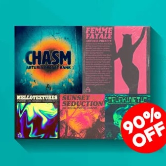 Audio Juice「Analog Lab and Pigments 5in1 Bundle」R&B・Trap・Lofi・Ambientまで対応！ジャンル特化の5音源・全300プリセット＋ワンショット＆ループ素材まで詰まった即戦力＆個性派バンドル｜DTMプラグインセール