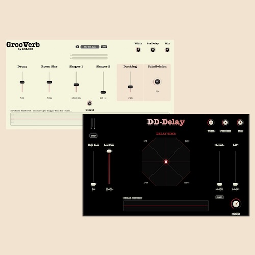 ROLORE Plugins「GrooVerb & DD-Delay」DAWとテンポ同期して動くリバーブと、4つのディレイタイムを滑らかにモーフィングできるステレオディレイ！Macユーザー限定の直感操作でプロ品質の空間演出を実現する次世代プラグイン｜DTMプラグインセール