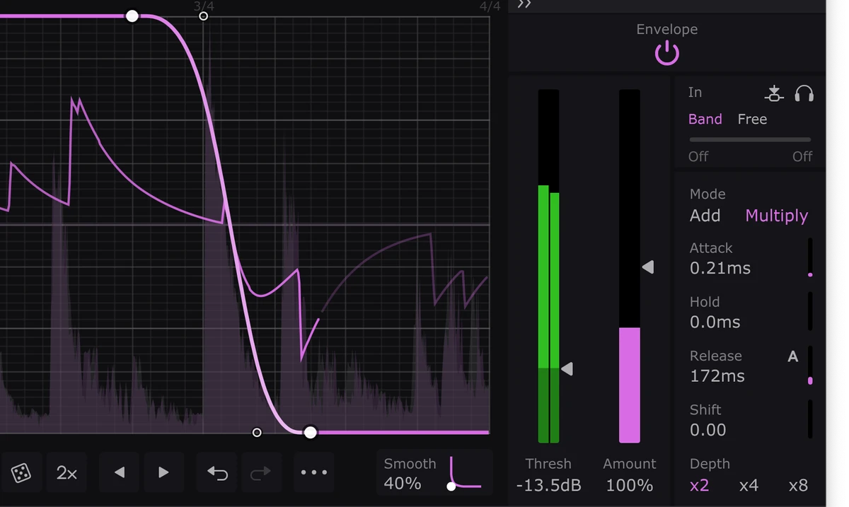 Cableguys「PitchShaper」描画可能なピッチシフターが生み出す動的なメロディと未来的FX!Complex、Vocals、Drums、Vintageの4つのアルゴリズムを搭載し、オクターブジャンプからフォルマント操作、マルチバンド処理まで自在に描き込める次世代ピッチシフト|DTMプラグインセール