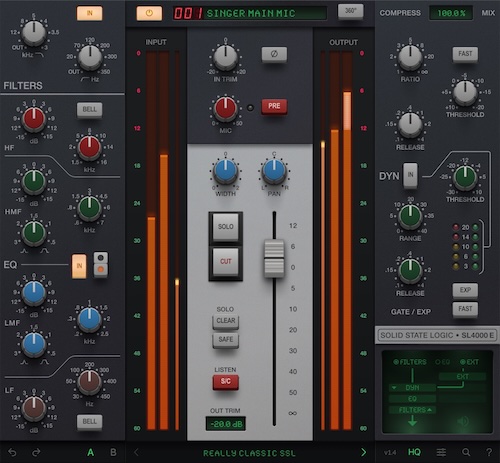 Solid State Logic「SSL 4K E Plug-in」SSL自らが部品レベルまで精密にモデリングした、80年代〜90年代の音楽制作を支配し続けた4000Eコンソール・チャンネルストリップ|DTMプラグインセール