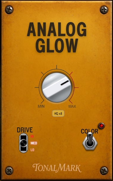 TonalMark「Analog Glow」エイリアシング対策からテープ風ソフト化まで搭載！ドラム・ボーカル・全体ミックスにアナログ的な質感を加えられるワンノブ設計の無料プラグイン｜DTMプラグインセール