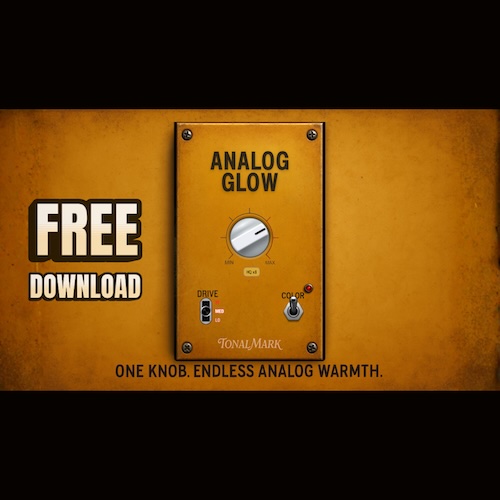 TonalMark「Analog Glow」エイリアシング対策からテープ風ソフト化まで搭載！ドラム・ボーカル・全体ミックスにアナログ的な質感を加えられるワンノブ設計の無料プラグイン｜DTMプラグインセール