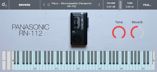 Decent Samples「Microcassette Piano」まるで壁の向こうから聞こえるような遠くて切ない音！ローファイで幻想的な響きの、マイクロカセットレコーダーで録音されたピアノ音源｜DTMプラグインセール