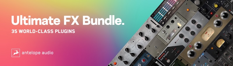 Antelope Audio「Antelope Audio Ultimate FX Bundle」アナログの温かさと深みを自宅スタジオに導入！35種の名機モデリングプラグインが収録された、音楽制作・ミックス・マスタリングをプロレベルに引き上げる究極のFXバンドル｜DTMプラグインセール