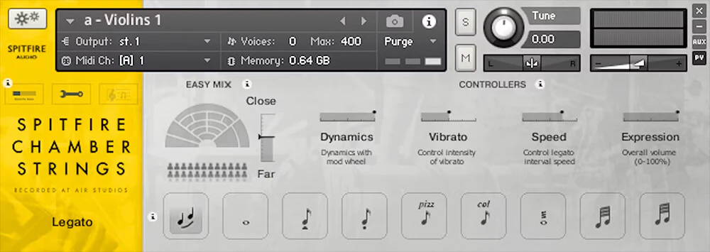 Spitfire Audio「Spitfire Chamber Strings」AIRスタジオの名門ホールで収録された16人の一流奏者による244種類のアーティキュレーション ー シンフォニーオーケストラを超える緻密さと、3つのマイク・ポジションが捉えた親密で温かみのあるワイドスクリーン・サウンドを実現するチェンバー・ストリングス音源の決定版｜DTMプラグインセール