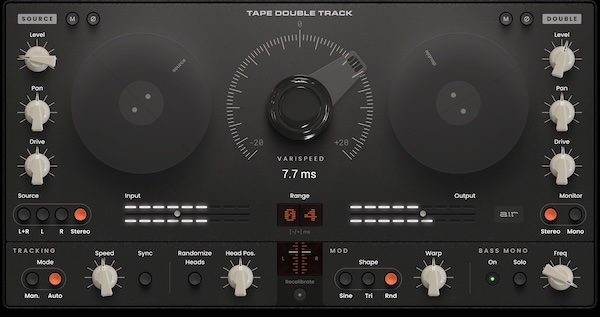 AIR Music Technology「Tape Double Track」1960年代のADT技術を完全再現!ボーカルや楽器に自然な厚みと立体感を加え、ミックスを一段上のプロ品質に変える最新テーププラグイン|DTMプラグインセール