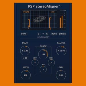 PSP Audioware「PSP StereoAligner2」あらゆるデュアルチャンネル録音のステレオイメージを補正・洗練させる！ステレオマイク録音、ミックス修復、クリエイティブなステレオシェイピングに最適な、完全なステレオイメージ構築ツールキット｜DTMプラグインセール
