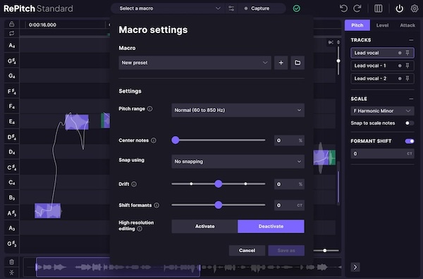 Synchro Arts「RePitch 2」プロフェッショナルが選ぶピッチ補正ツール! 処理感や不自然さを一切感じさせない完璧にチューニングされたヴォーカルを実現し、パフォーマンスの感触やバイブを損なうことなく欠陥や不完全性を除去する次世代ツール|DTMプラグインセール