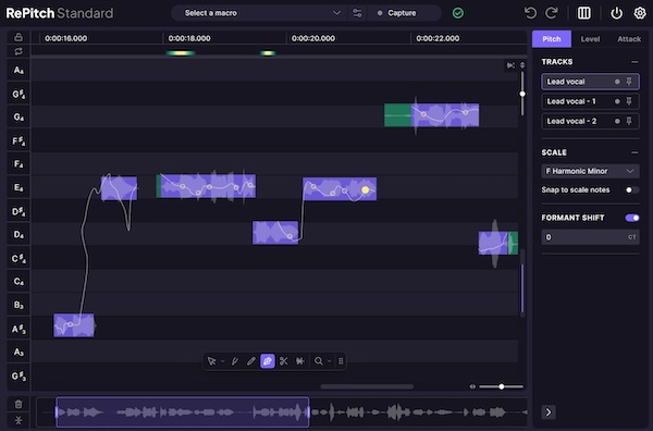 Synchro Arts「RePitch 2」プロフェッショナルが選ぶピッチ補正ツール! 処理感や不自然さを一切感じさせない完璧にチューニングされたヴォーカルを実現し、パフォーマンスの感触やバイブを損なうことなく欠陥や不完全性を除去する次世代ツール|DTMプラグインセール