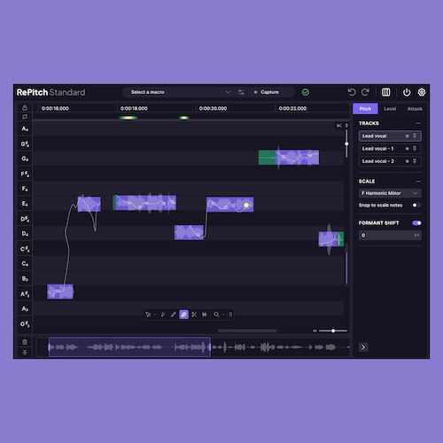 Synchro Arts「RePitch 2」プロフェッショナルが選ぶピッチ補正ツール！ 処理感や不自然さを一切感じさせない完璧にチューニングされたヴォーカルを実現し、パフォーマンスの感触やバイブを損なうことなく欠陥や不完全性を除去する次世代ツール｜DTMプラグインセール