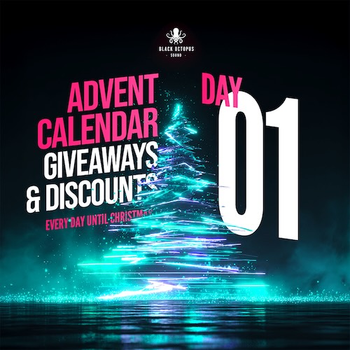 Black Octopus Sound「Advent Calendar – Door 1」音のアドベントカレンダー開封！Day 1は無料ミステリーサンプルが登場｜DTMプラグインセール