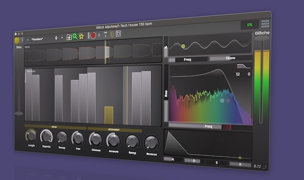 Stagecraft Software「Glitch Machine」ビートが平坦で物足りない…そんな悩みを一瞬で解決！直感操作で音を壊し、グルーヴを生み出す、音を再構築するプラグイン｜DTMプラグインセール