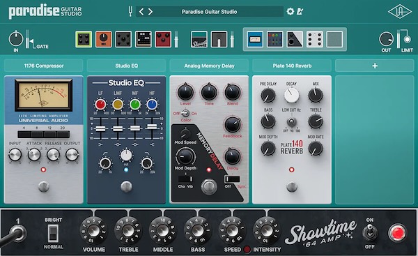 Universal Audio「Paradise Guitar Studio」厳選されたスピーカーキャビネットと専門的に配置されたスタジオマイクで、数分で完璧なサウンドをキャプチャ！ワールドクラスのスタジオでプロエンジニアが録音したかのような、ほぼ無限のトーンシェイピングを実現｜DTMプラグインセール