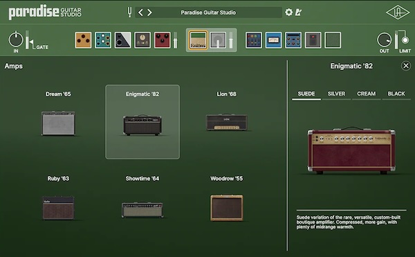 Universal Audio「Paradise Guitar Studio」厳選されたスピーカーキャビネットと専門的に配置されたスタジオマイクで、数分で完璧なサウンドをキャプチャ！ワールドクラスのスタジオでプロエンジニアが録音したかのような、ほぼ無限のトーンシェイピングを実現｜DTMプラグインセール