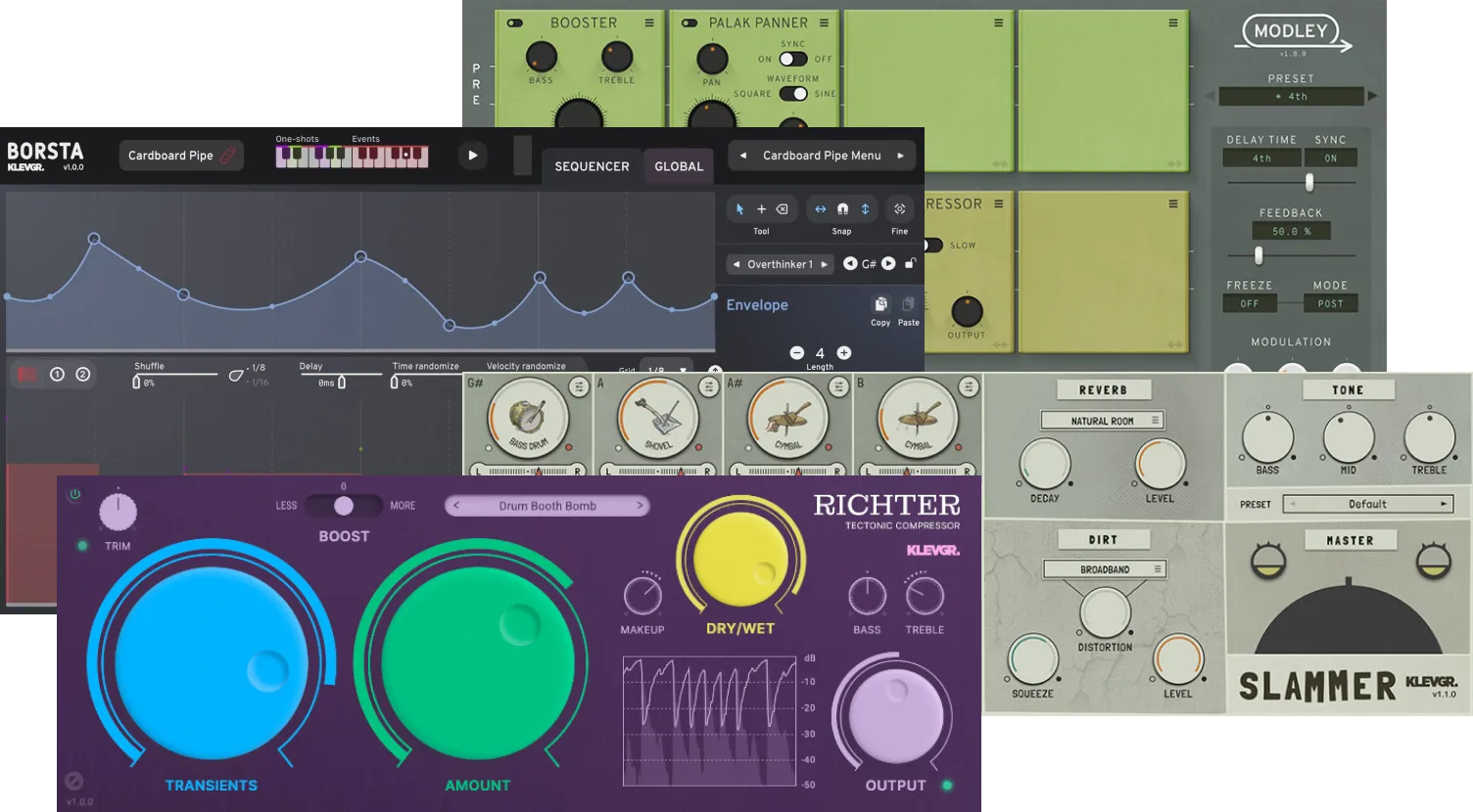 Klevgrand「Cyber Week Mega Bundle」ドラム・パーカッション・ディレイ・コンプレッサーがこの1セットで揃う！初心者にも扱いやすく、プロの現場でも通用する4つの高品質プラグイン｜DTMプラグインセール