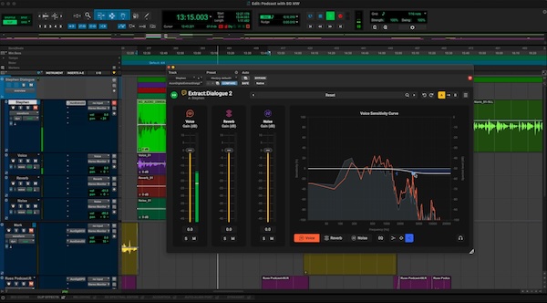 Acon Digital「Extract:Dialogue 2」バックグラウンドノイズとリバーブから瞬時にダイアログを分離!リバーブリダクション、チャンネル毎のEQ編集、トゥルーステレオ処理を追加し、最新世代AI×プロが求める精密コントロールを融合したAIノイズ除去ツール|DTMプラグインセール