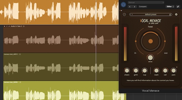 My Musical Voice「VOCAL MENACE」ボーカルの存在感、エッジ、空気感まですべてを操れる！無料で使える最強ボーカル用エフェクトプラグイン｜DTMプラグインセール
