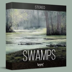 BOOM Library「Swamps」陸と水が絶え間なく重なり合う湿地帯の音響的複雑性を捉えた、緊張状態にあるハビタットのサウンド！3年間にわたり、カエルの鳴き声、アリゲーターの行動、変化する昆虫層、葦の動き、自然なスクウェルチ・テクスチャーを記録した、プロフェッショナル・スワンプ効果音ライブラリ｜DTMプラグインセール