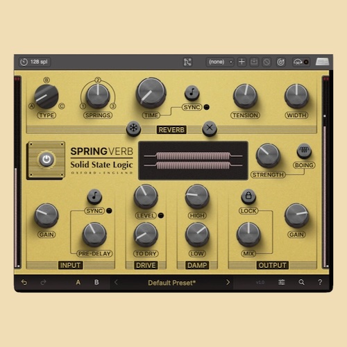 Solid State Logic「Springverb」レトロな跳ね返りのスプリング、スムーズなスタジオポリッシュのプレート、ドラマティックなパンチのゲート。プロデューサーに、あらゆる音楽スタイルでムード、空間、インパクトを形作る汎用性の高いスプリングリバーブ|DTMプラグインセール