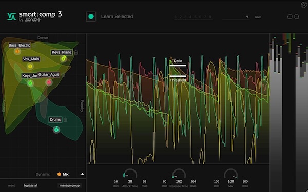 sonible「smart:comp 3」スペクトラル・コンプレッション技術を使用し、周波数スペクトラム全体にリアルタイムで高解像度のゲインリダクションを分配!手動のマルチバンドセットアップを必要とせず、明瞭性とバランスを維持するAIコンプの最新版|DTMプラグインセール