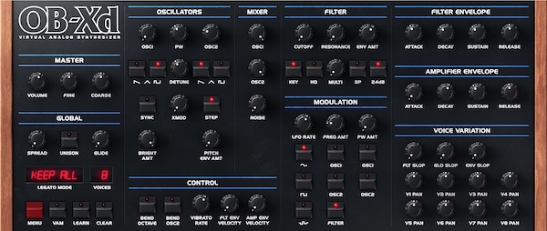 discoDSP「OB-Xd」アナログシンセの名機Oberheim OB-Xを完全再現!太くて温かい“あのアナログサウンド”を無料で使えるソフトシンセ|DTMプラグインセール