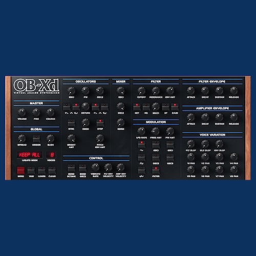 discoDSP「OB-Xd」アナログシンセの名機Oberheim OB-Xを完全再現！太くて温かい“あのアナログサウンド”を無料で使えるソフトシンセ｜DTMプラグインセール