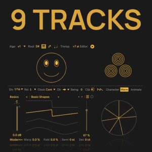 Iftah「9 Tracks」Ableton Liveユーザー必見！Max for Liveデバイスと融合することで無限のサウンドを生み出す最強の無料テンプレート集｜DTMプラグインセール
