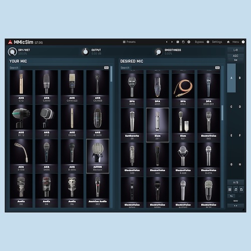 MeldaProduction「MMicSim」無響室での精密な分析により、既存マイクの信号をハイエンドスタジオクラシックのソニック・シグネチャーに変換！あなたが所有する機材を夢見るギアへと瞬時に変換する、究極のマイクシミュレーター｜DTMプラグインセール