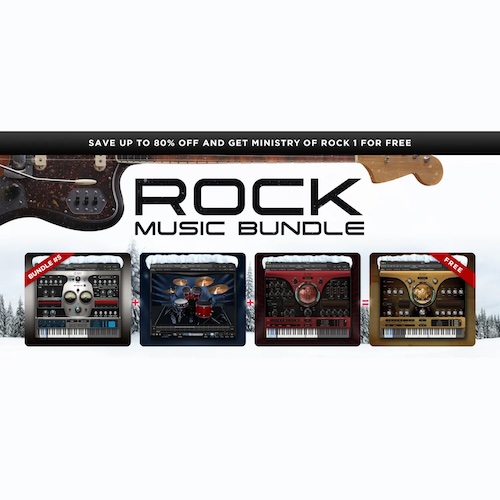 EASTWEST「Rock Music Bundle」ギターもドラムもベースもボーカルもこのバンドル1つでカバー！EastWestの代表的ロック音源5製品が1つに集結｜DTMプラグインセール