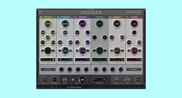 Solid State Logic「SSL Module8」6つのクラシック・モジュレーション・エフェクトとクリエイティブなLo-Fi&Spaceモジュールを搭載した、オーディオ・プロダクション必須のFXラック・プラグイン｜DTMプラグインセール