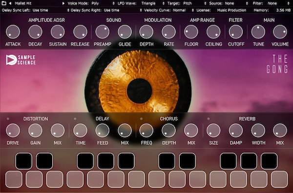 SampleScience「The Gong」高品質なゴングサウンドでニュエイジ音楽や瞑想音楽に深みと表現力を加える最高のツール|DTMプラグインセール