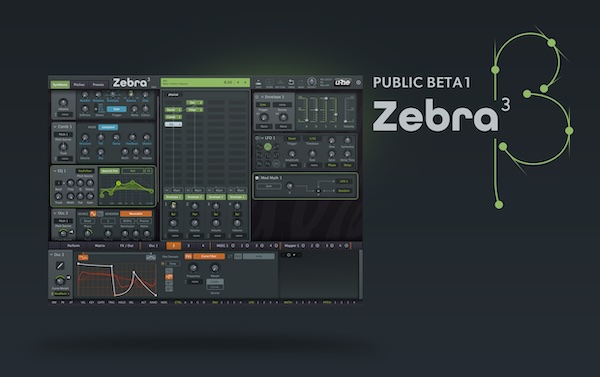 u-he「Zebra 3.0 Public Beta」ベータ版がついに登場！Zebra 2のユーザーも驚く音質の飛躍、Diva並みのフィルター、直感的なUI設計の新生ソフトシンセ｜DTMプラグインセール