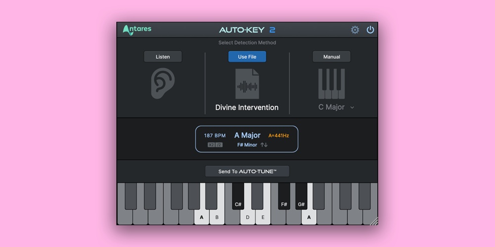 Antares「AutoKey 2」リアルタイムでキー、スケール、テンポ情報を自動検出し、すべてのAuto-Tuneプラグインに一括送信することでワークフローを劇的に改善する音楽制作者必須の自動検出プラグイン|DTMプラグインセール