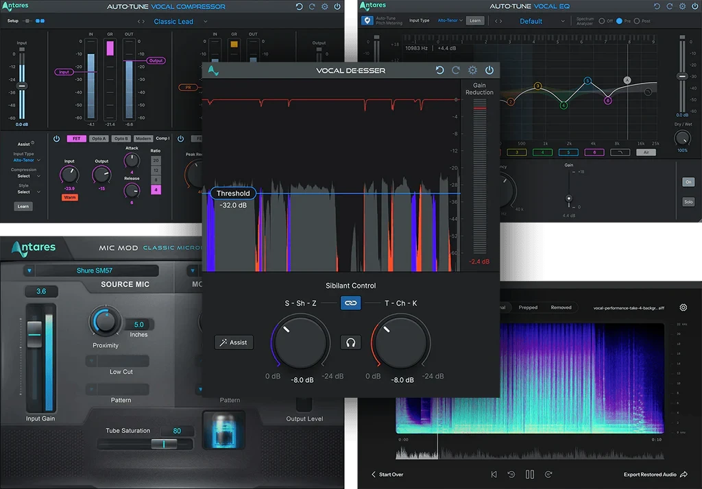 Antares「Podcaster Bundle」声のノイズ・音質・聞きやすさに悩んでいる人へ!録音から仕上げまでAIがサポートして“プロ品質の声”が誰でも手に入る、配信・ポッドキャスト・ナレーションに最適な音声処理バンドル|DTMプラグインセール