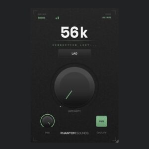 Phantom Sounds「56k - Digital Decay & Data Moshing Plugin」わざと音を“壊す”という新発想！デジタル通信のラグ、ノイズ、モデム音がLo-fiや実験音楽にリアルな崩壊感を加える新感覚エフェクトプラグイン｜DTMプラグインセール