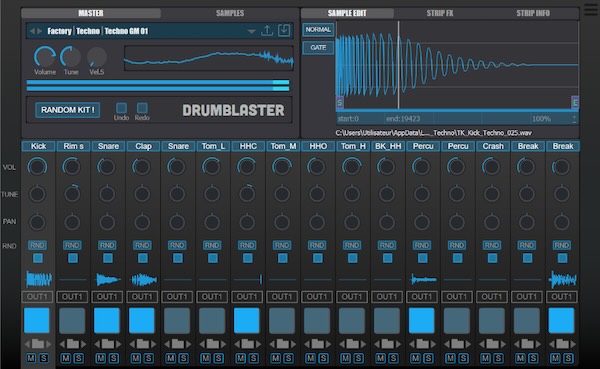 Audio Blast「Drum Blaster」16チャンネルストリップ、11の統合FXプロセッサー、4000以上のドラムサンプルの膨大なライブラリー！現代プロデューサーのための究極のビートジェネレーター&サンプラー｜DTMプラグインセール
