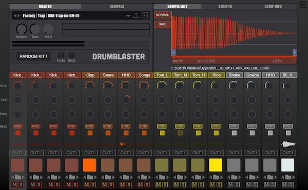 Audio Blast「Drum Blaster」16チャンネルストリップ、11の統合FXプロセッサー、4000以上のドラムサンプルの膨大なライブラリー！現代プロデューサーのための究極のビートジェネレーター&サンプラー｜DTMプラグインセール